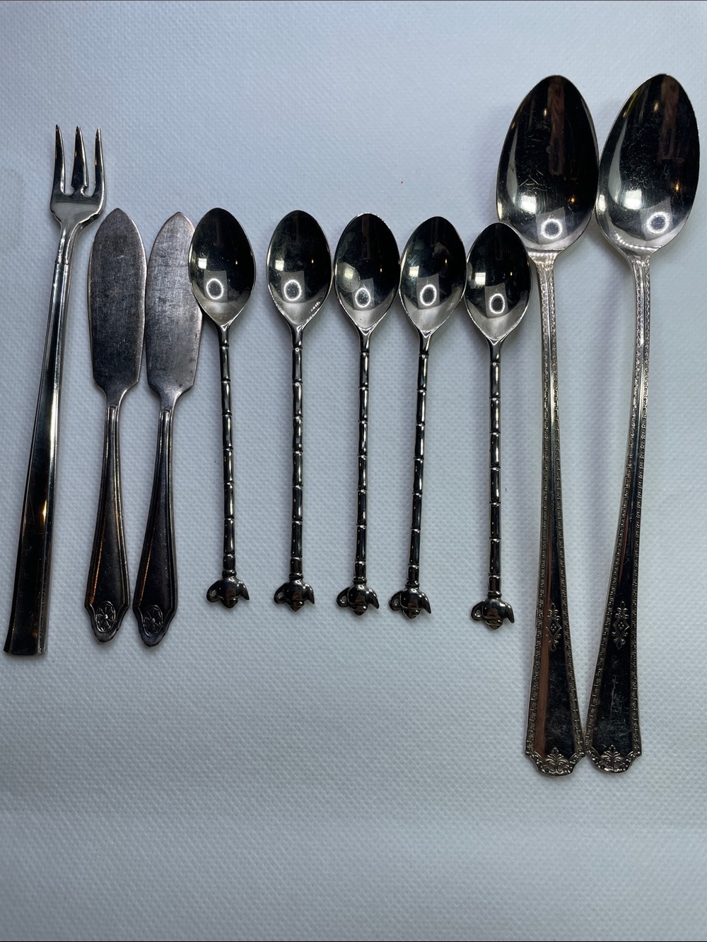 Vintage Silver-Plated Flatware Set - Decorative Pattern